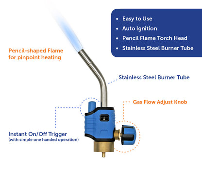 Flame King Trigger Start Lighter Welding Propane Gas Blow Torch Head