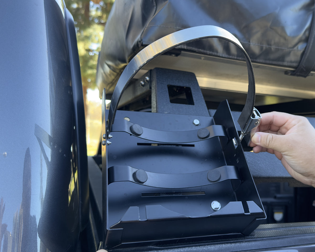 Flame King T-Racks 5lb Propane Tank Mounting Brackets Strap Campervan Overland Vehicles