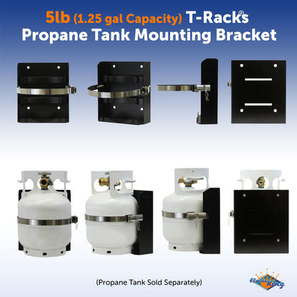 Flame King T-Racks 5lb Propane Tank Mounting Brackets Strap Campervan Overland Vehicles