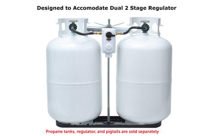Flame King 30lb Rack for Dual Propane Tank RVs & Trailers