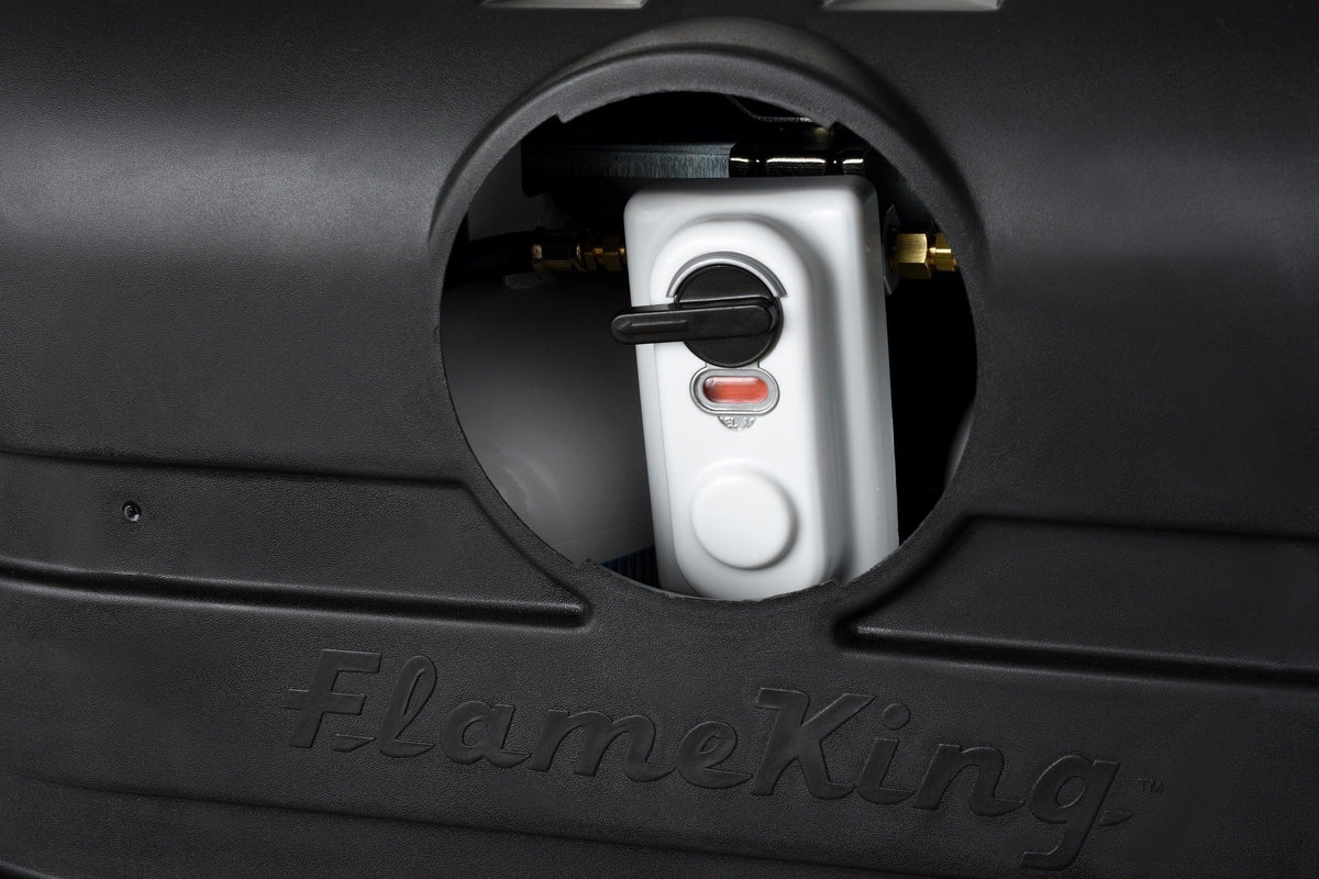 Flame King Dual 20LB LP Propane Tank Light Plastic Heavy Duty Cover RV Trailer Black