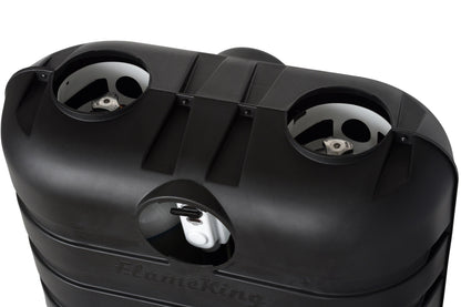 Flame King Dual 30LB LP Propane Tank Light Plastic Heavy Duty Cover RV Trailer Black