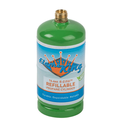 Flame King Eco Friendly Sustainable 1lb Empty Refillable Propane Tank LP Cylinder