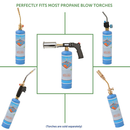 Flame King 1lb Refillable Propane Tank Welding LP Cylinder 14.1