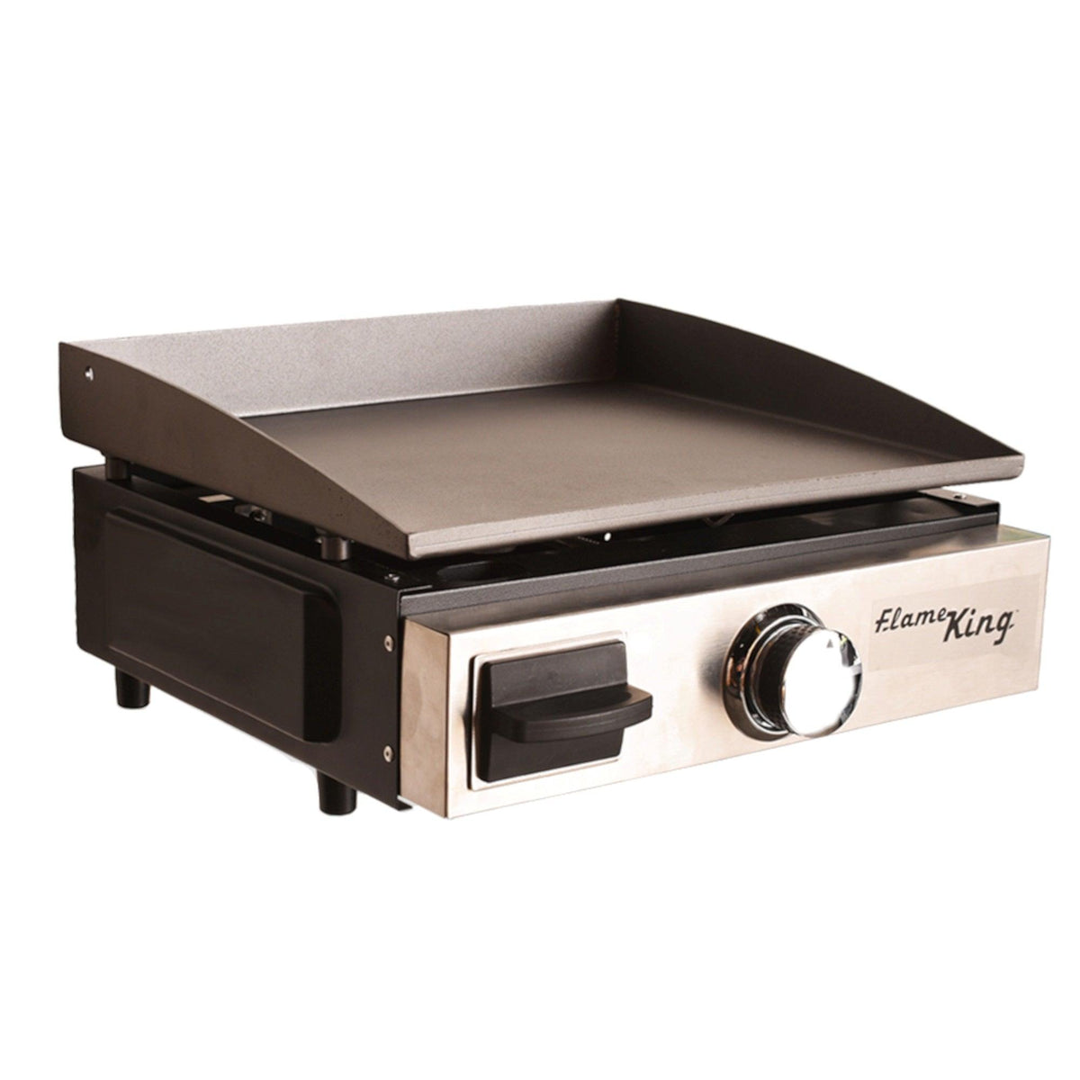 Flame King Flat Top Portable Propane Griddle with Cast Iron Burner