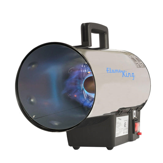 Flame King Forced Air Heater Portable Propane Tank Outdoor 60,000 BTU