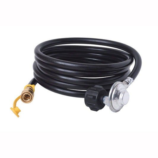 Flame King Propane Regulator Hose with Quick Connect - 12 feet
