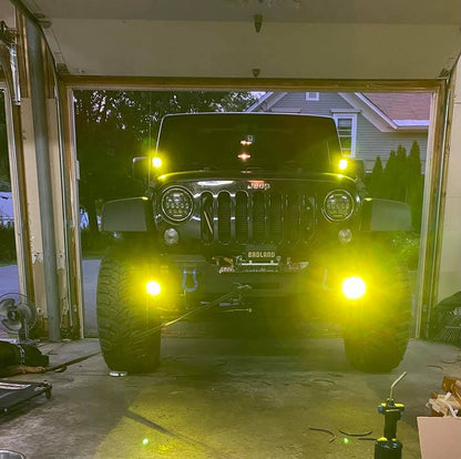 Jeep JK Steerable Knuckle Pod Light Mounts (2007-2018 Wrangler)