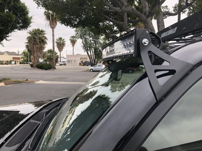 52" Curved LED Light Bar Roof Mounting Brackets For 2003-2024 Toyota 4Runner
