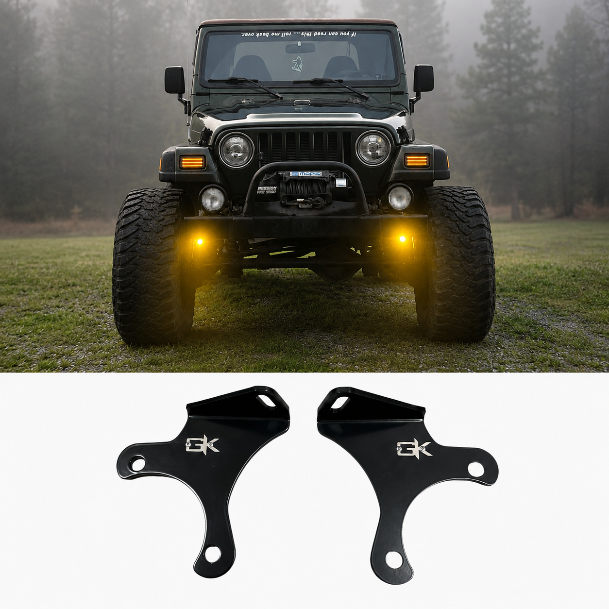 Jeep TJ XJ YJ ZJ Steerable Knuckle Pod Light Mounts (1984-2006 Wrangler/Cherokee)