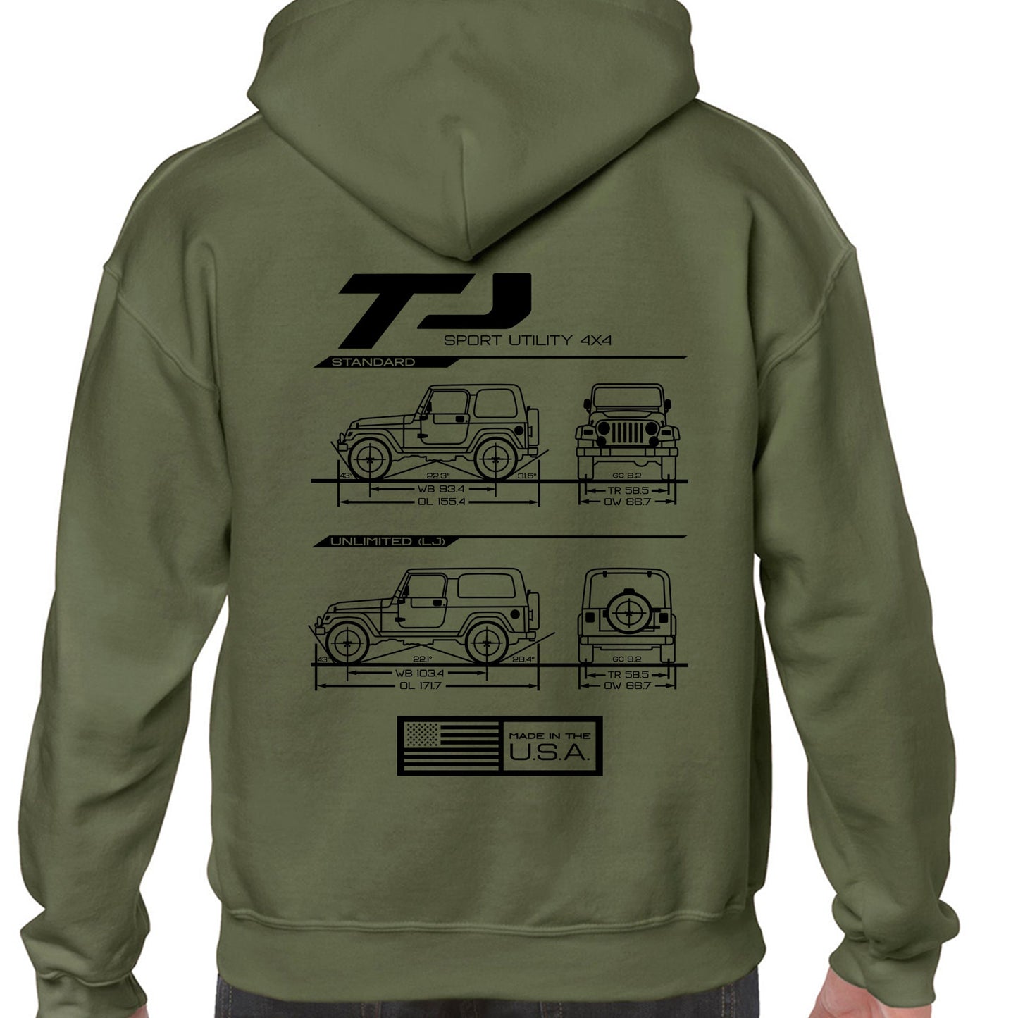 TJ/LJ Blueprint Pullover Hoodie