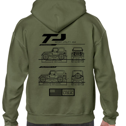 TJ/LJ Blueprint Pullover Hoodie