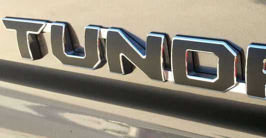 Premium Cast Matte Black Vinyl Decal Letter Inlays for 2007-2025 Tundra Doors