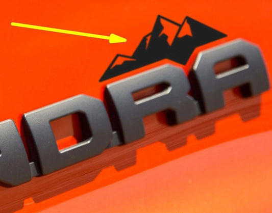 Premium Cast Matte Black Vinyl Decal Mountains for 2007-2026 Tundra