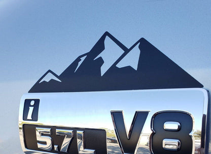 Premium Cast Matte Black Vinyl Decal Mountains for 2014-2021 Tundra Fenders
