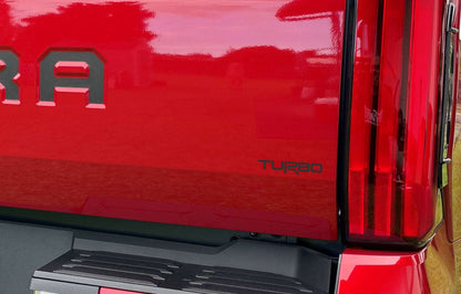 Premium Cast Matte Black Vinyl TURBO Decals
