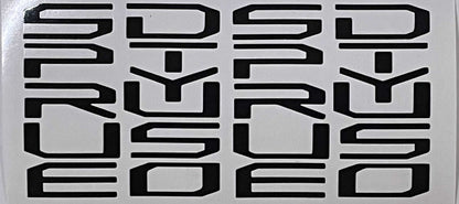 Premium Cast Vinyl Decal Letter Inserts for 2017-2026 F-250/350 SUPER DUTY Dashboard