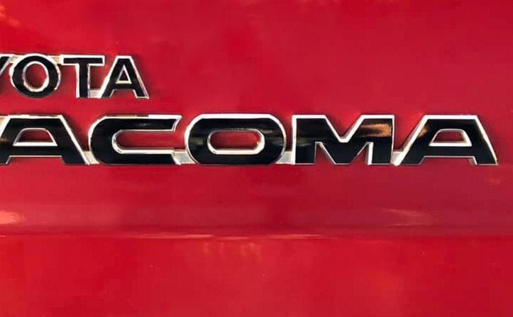Premium Cast Vinyl Decal Letter Inlays for 2005-2015 Tacoma Door and Tailgate Emblems