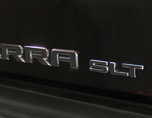 Premium Cast Vinyl Decal Letter Inlays for 2019-2026 SIERRA Doors and Tailgate