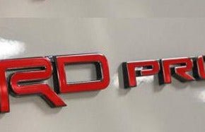Premium Cast Vinyl Decal Letter Inlays for 4Runner and Tacoma TRD Pro Emblem