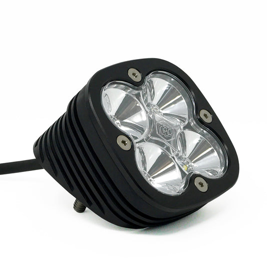 Flush Mount LED Light Pod Angled Black Clear Lens Work/Scene Pattern Squadron Sport Baja Designs