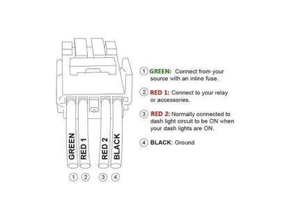 Wiring Diagram - Toyota OEM style ditch lights switch - Cali Raised LED