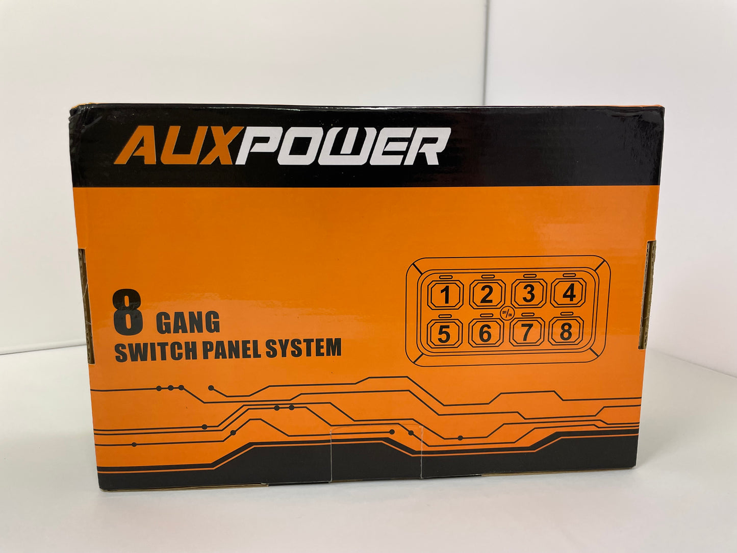 Auxbeam 8 Switch Controller with Blue Backlight & Fuse Box (BA80)