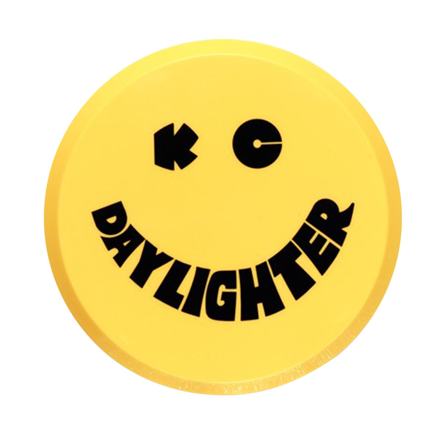 6" Hard Plastic Cover - Round - Single - Yellow / Black KC Daylighter Logo